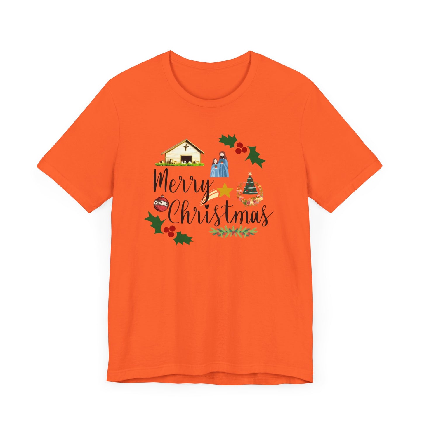 Unisex Jersey Short Sleeve T-Shirt, Manger Christmas T-Shirt
