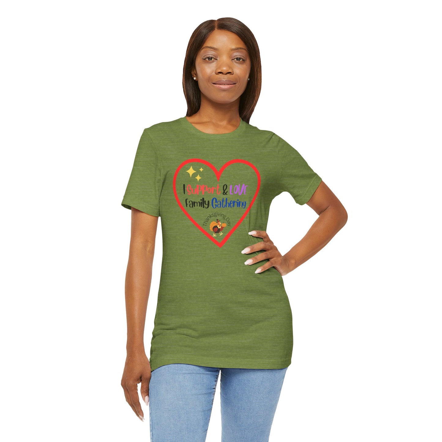Unisex Jersey Short Sleeve T-Shirt, Support and Love Thanksgiving T-Shirt