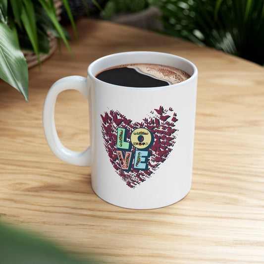 Ceramic Coffee or Tea Mug, LOVE Mug