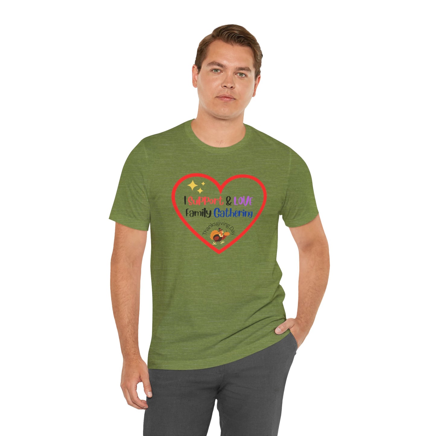 Unisex Jersey Short Sleeve T-Shirt, Support and Love Thanksgiving T-Shirt