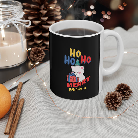 Ceramic Coffee or Tea Mug, Ho Ho Ho Merry Christmas Mug