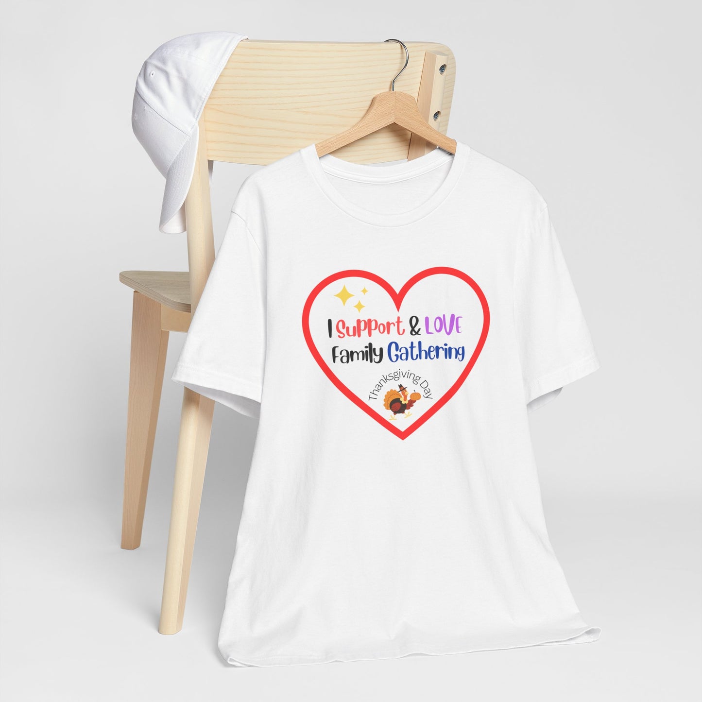 Unisex Jersey Short Sleeve T-Shirt, Support and Love Thanksgiving T-Shirt