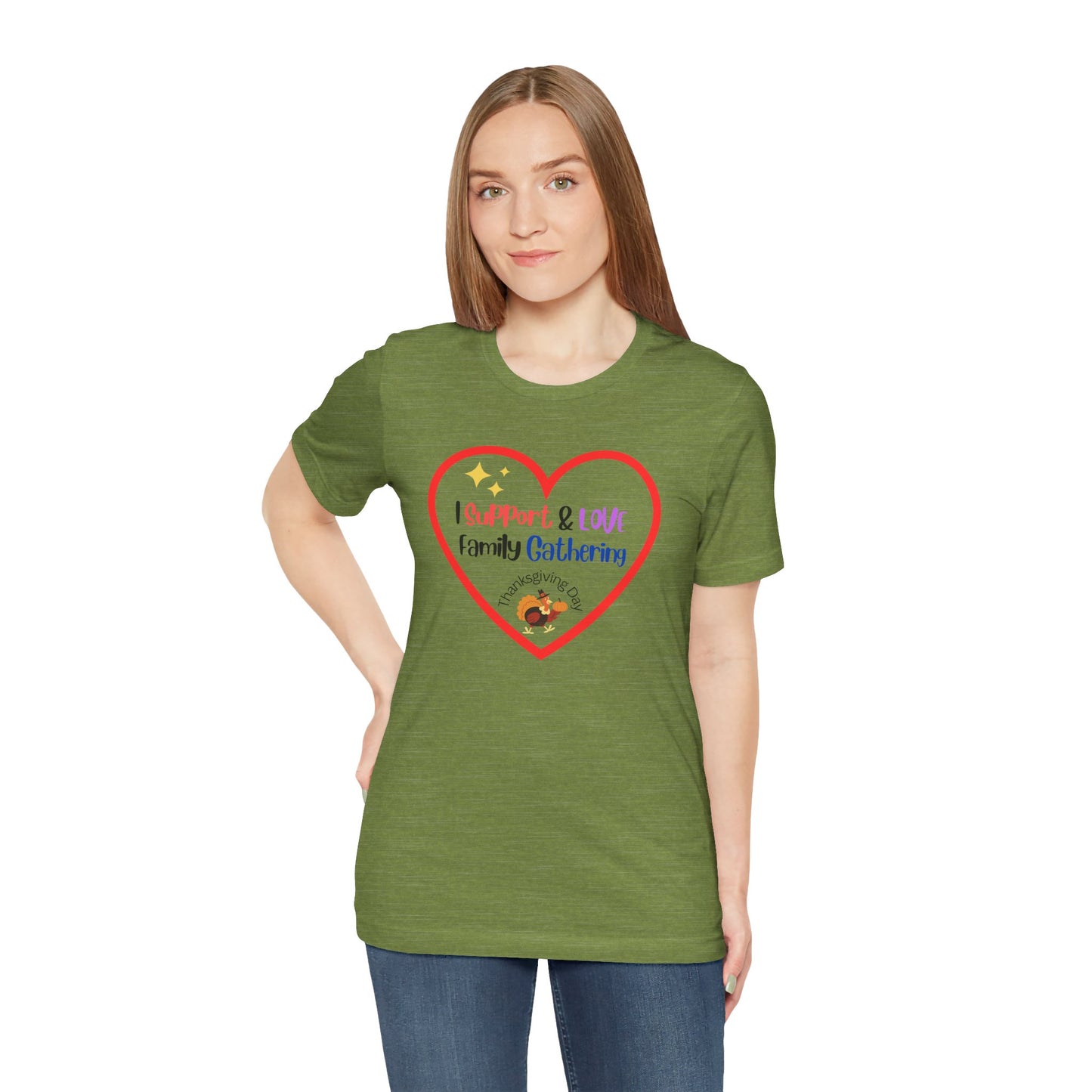 Unisex Jersey Short Sleeve T-Shirt, Support and Love Thanksgiving T-Shirt