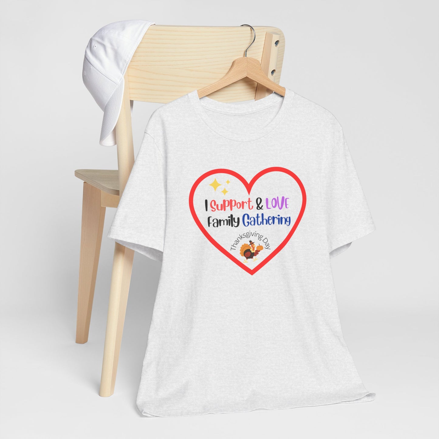 Unisex Jersey Short Sleeve T-Shirt, Support and Love Thanksgiving T-Shirt