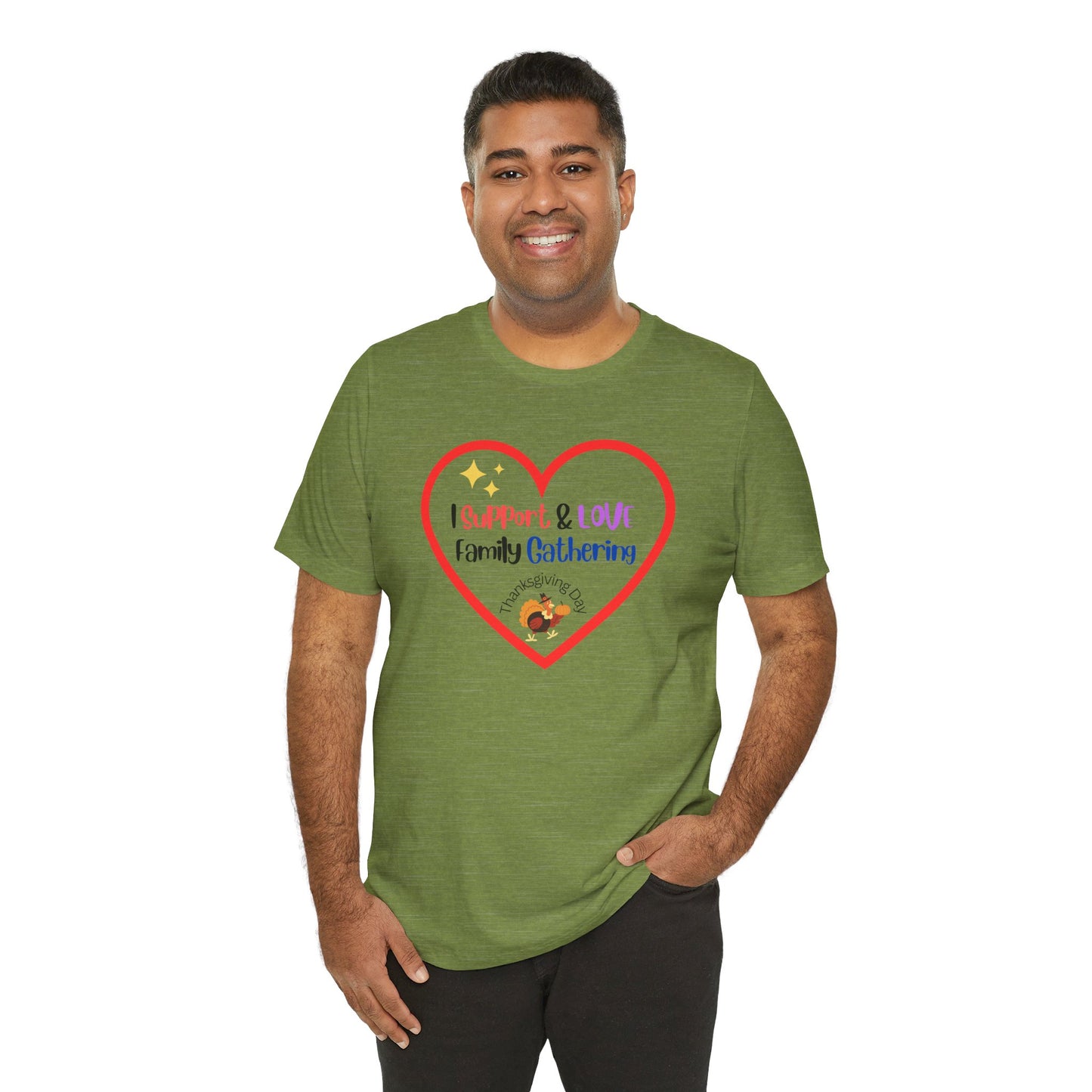 Unisex Jersey Short Sleeve T-Shirt, Support and Love Thanksgiving T-Shirt