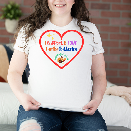 Unisex Jersey Short Sleeve T-Shirt, Support and Love Thanksgiving T-Shirt