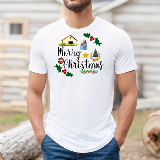 Unisex Jersey Short Sleeve T-Shirt, Manger Christmas T-Shirt