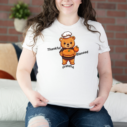 Unisex Jersey Short Sleeve T-Shirt, Thankful, Grateful and Blessed T-Shirt