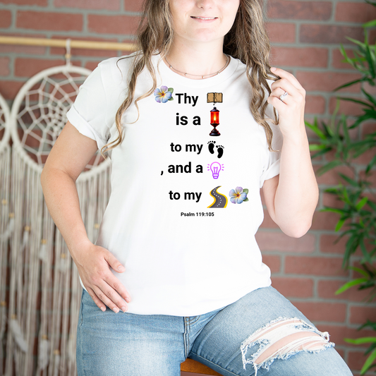 Unisex Jersey Short Sleeve T-Shirt, Thy Word is a Lamp Unto My Feet T-Shirt