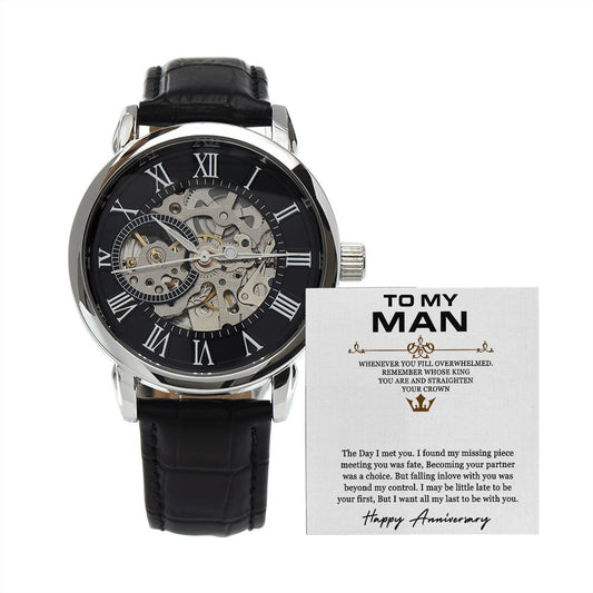 Men's Openwork Anniversary Watch To My Man + MC