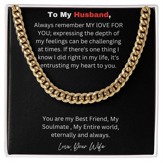 Cuban Link Chain, 14K Yellow Gold Over Stainless Steel, Classic Necklase