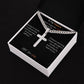 Cuban Chain Artisan Cross Necklace For My Husband-FB