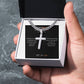 Cuban Chain Artisan Cross Necklace For My Husband-FB