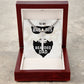 Artisan Cross To My Dad Necklace on Cuban Chain w/ MC
