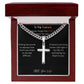Cuban Chain Artisan Cross Necklace For My Husband-FB