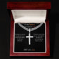 Cuban Chain Artisan Cross Necklace For My Husband-FB