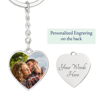 Buyer Upload Heart Keychain For My Wife w/ POD MC